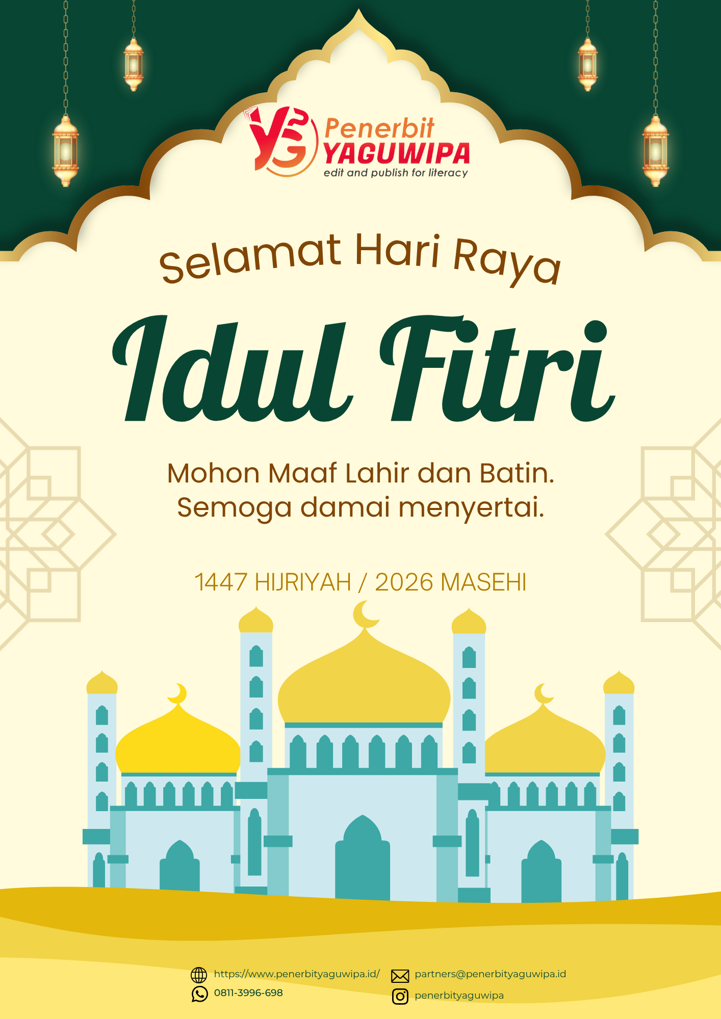 Penerbit Yaguwipa Mengucapkan Selamat Hari Raya Idul Fitri 1447 Hijriah