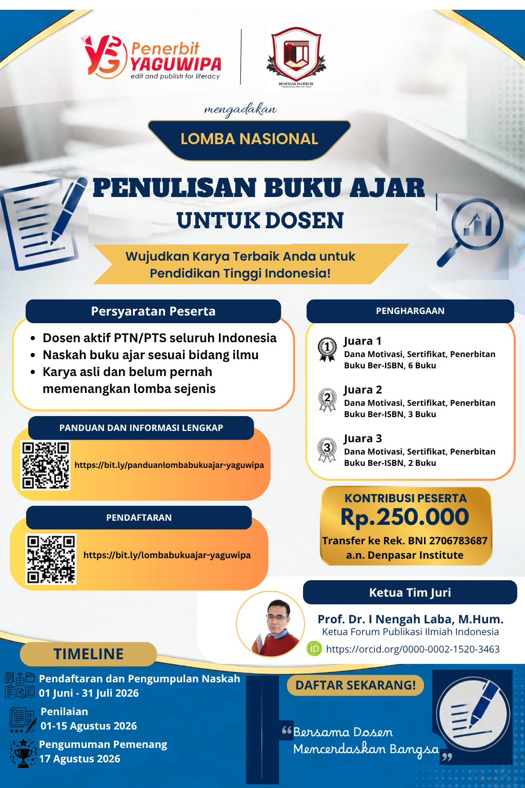 Penerbit Yaguwipa Dorong Inovasi Pendidikan melalui Lomba Penulisan Buku Ajar 2026
