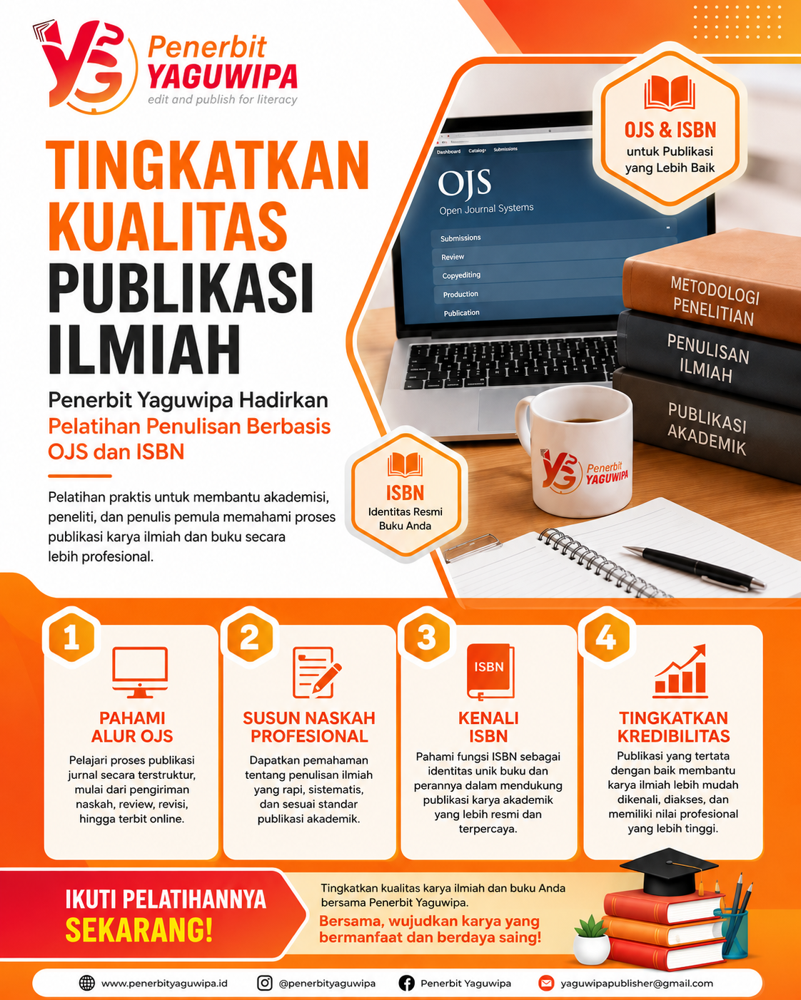Tingkatkan Kualitas Publikasi Ilmiah, Penerbit Yaguwipa Hadirkan Pelatihan Penulisan Berbasis OJS dan ISBN