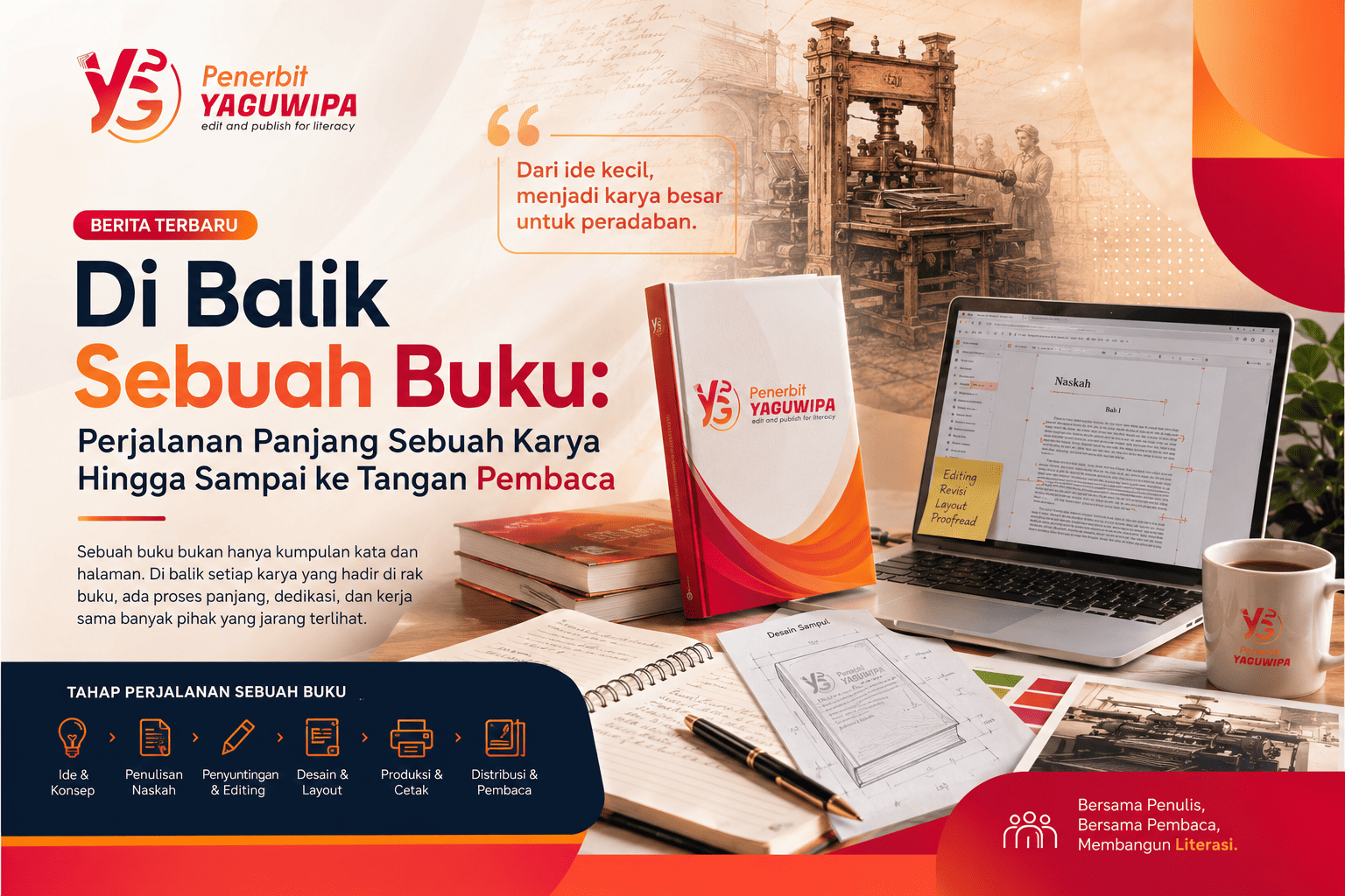 Di Balik Sebuah Buku: Perjalanan Panjang Sebuah Karya Hingga Sampai ke Tangan Pembaca