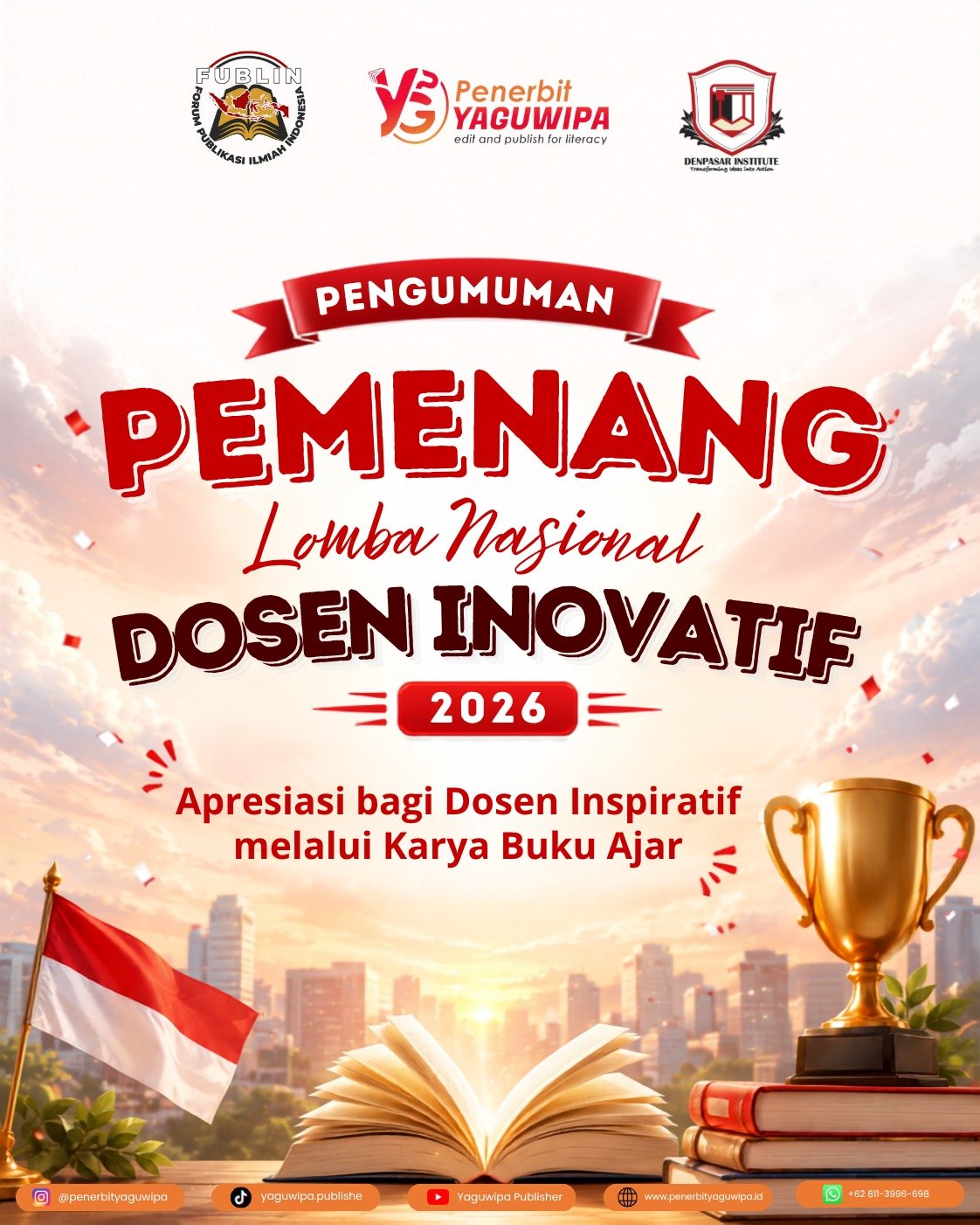 Pengumuman Pemenang Lomba Nasional Dosen Inovatif 2026: Apresiasi bagi Dosen Inspiratif melalui Karya Buku Ajar