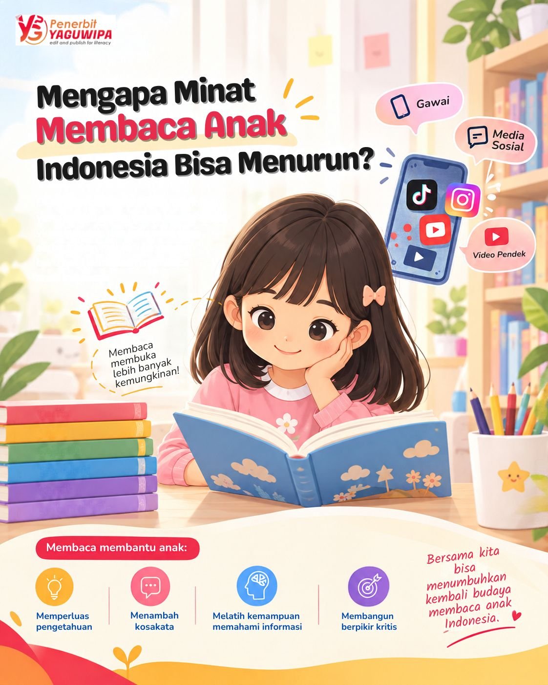 Mengapa Minat Membaca Anak Indonesia Bisa Menurun?