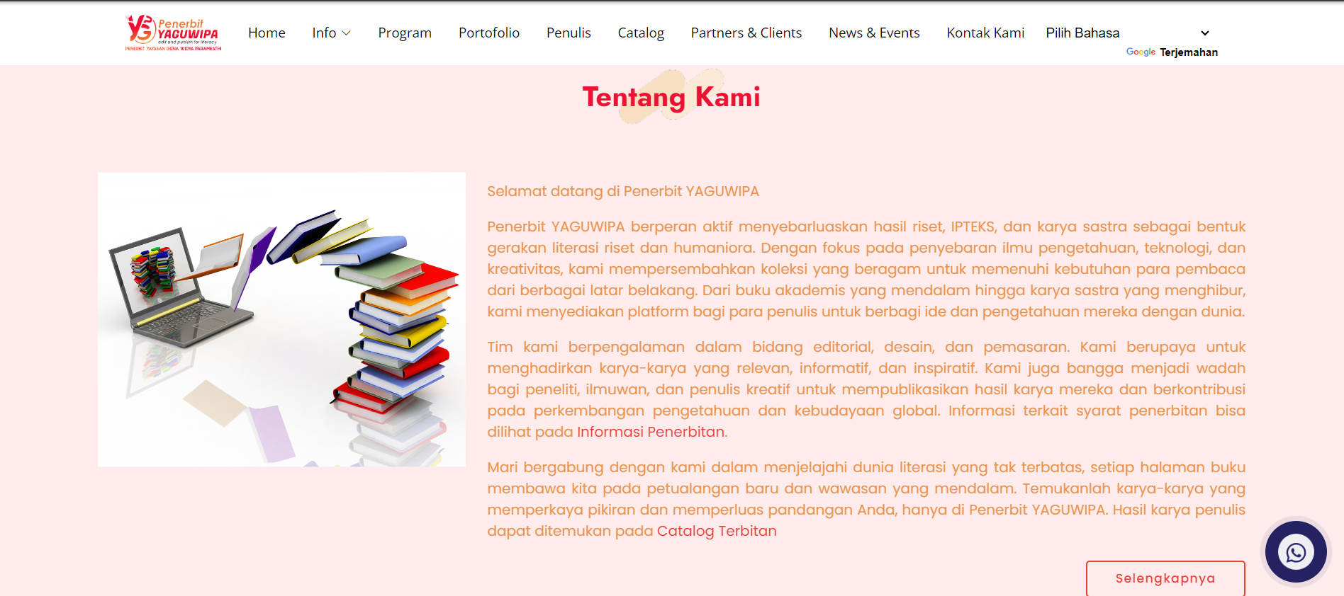 Pembaruan Terbaru Website Penerbit Yaguwipa