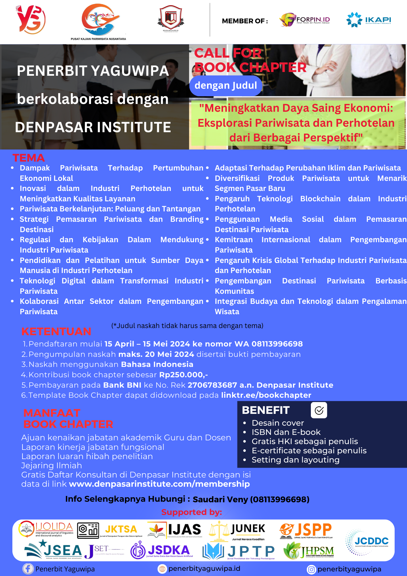 Call for Book Chapter Pariwisata dan Perhotelan