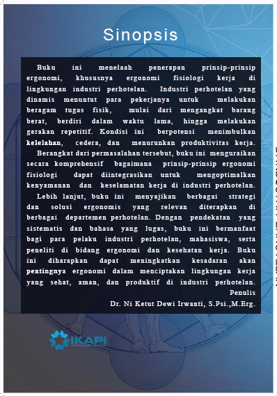 Ergonomi Fisiologi Kerja Di Industri Perhotelan cover belakang