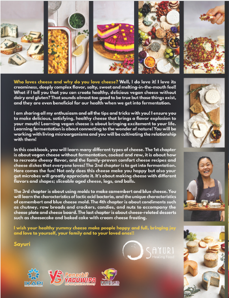 Sayuri's Vegan Cheese Cookbook cover belakang