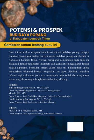 Potensi & Prospek Budidaya Porang di Kabupaten Lombok Timur cover belakang