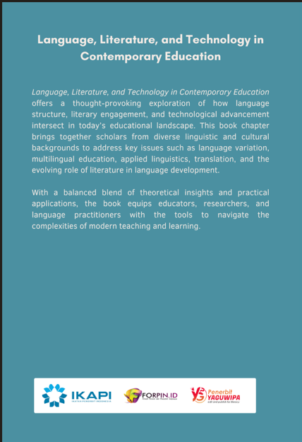 LANGUAGE, LITERATURE, AND TECHNOLOGY IN CONTEMPORARY EDUCATION cover belakang