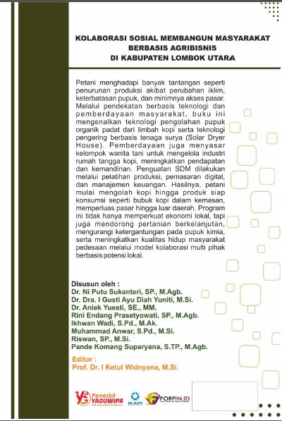 Kolaborasi Sosial Membangun Masyarakat Berbasis Agribisnis di Kabupaten Lombok Utara cover belakang