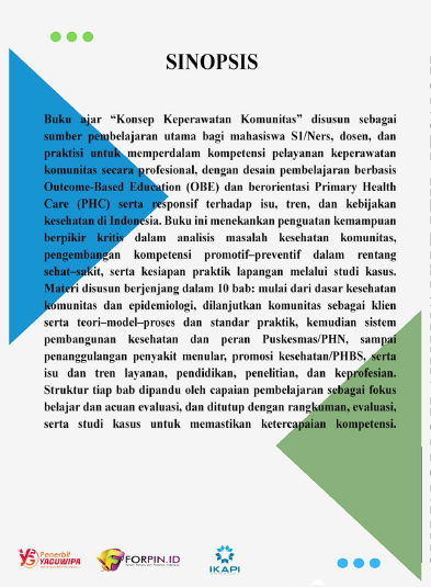 Konsep Keperawatan Komunitas cover belakang