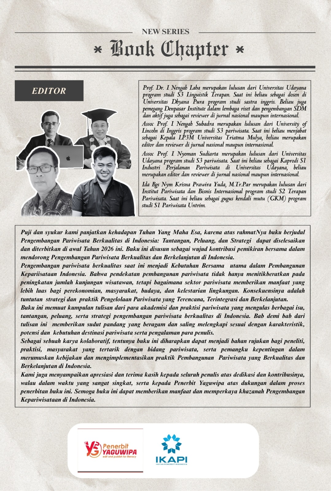Pengembangan Pariwisata Berkualitas di Indonesia: Tantangan, Peluang, dan Strategi cover belakang