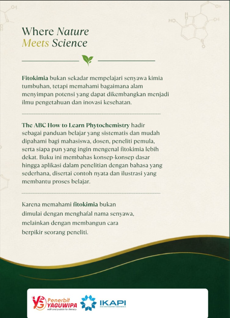 The ABC  How to Learn Phytochemistry: Sebuah Panduan cara belajar Fitokimia cover belakang
