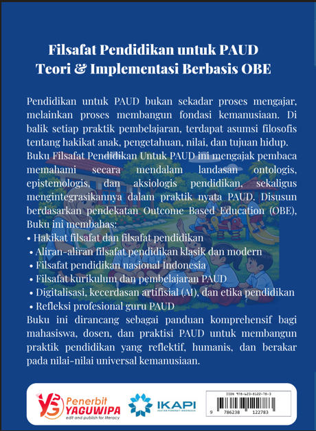 Filsafat Pendidikan untuk PAUD (Teori & Implementasi Berbasis OBE)  cover belakang