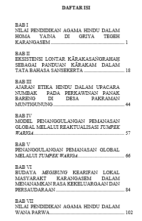 Buku Jadul daftar isi