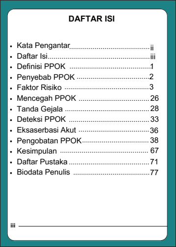 Kenali, Cegah, dan Atasi Penyakit Paru Obstruktif Kronis daftar isi