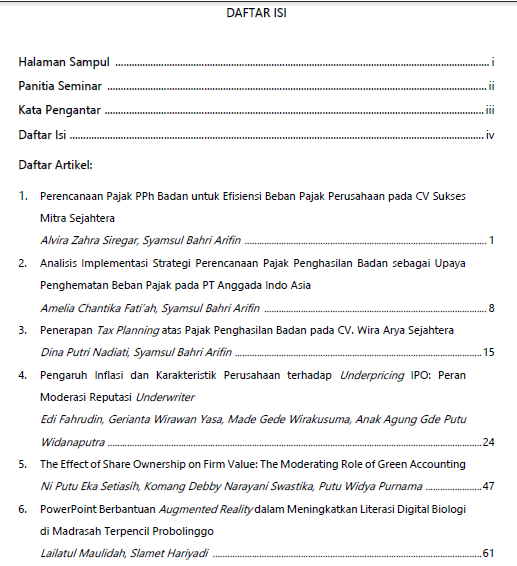 Proceeding Engineering, Management, and Economics Conference 2025 daftar isi