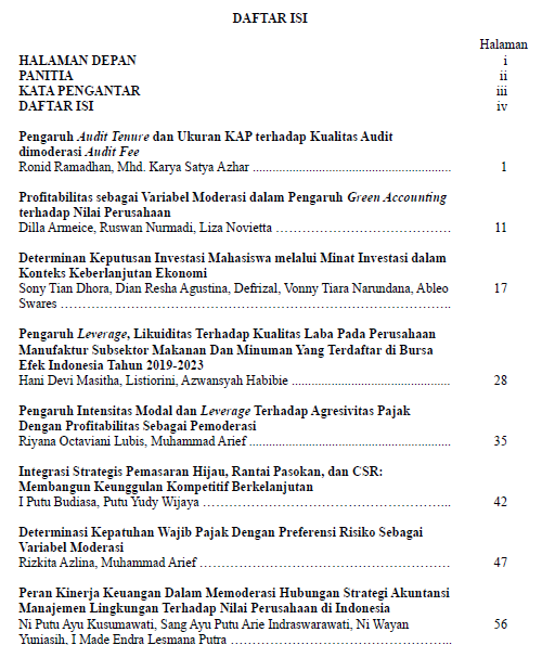 Prosiding Nasional Sustainable Business & Digital Transformation: Strategi  Manajemen Dalam Mewujudkan Ekonomi Berkelanjutan daftar isi