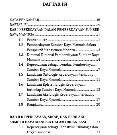 Kepercayaan dalam Pemberdayaan Sumber Daya Manusia: Perspektif Teoretis, Empiris, dan Kearifan Lokal Bali daftar isi